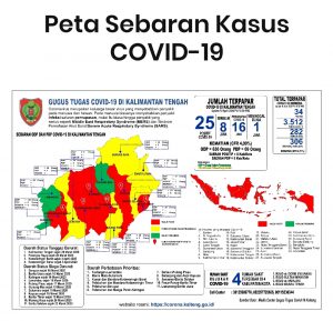 Peta Sebaran Kasus Covid-19 di Kalteng