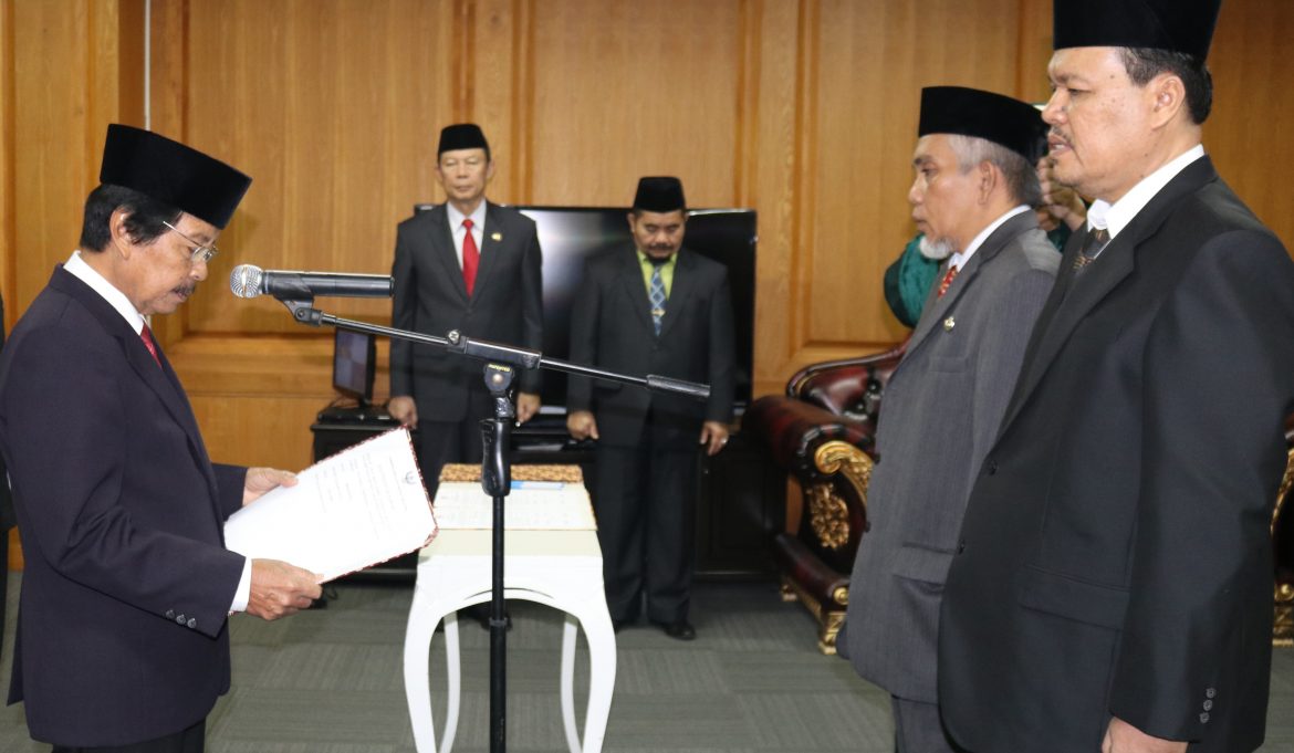 Lantik Dua Pejabat Eselon II, Ini Harapan Wagub Babel Abdul Fatah