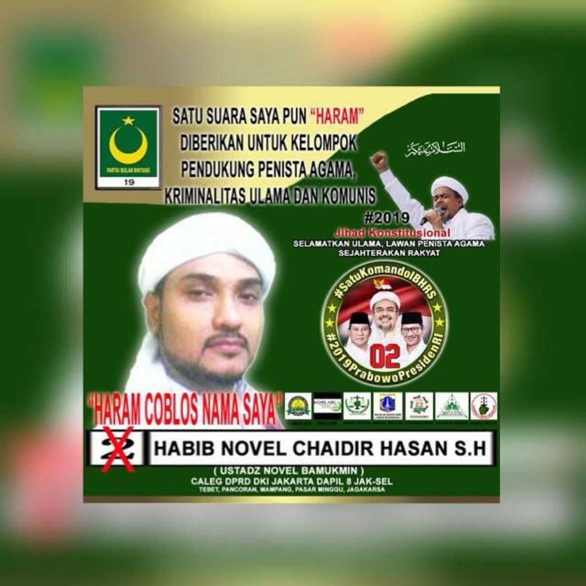 ‘Haram Coblos Novel Bamukmin’, DPR: Jangan Kepedean!