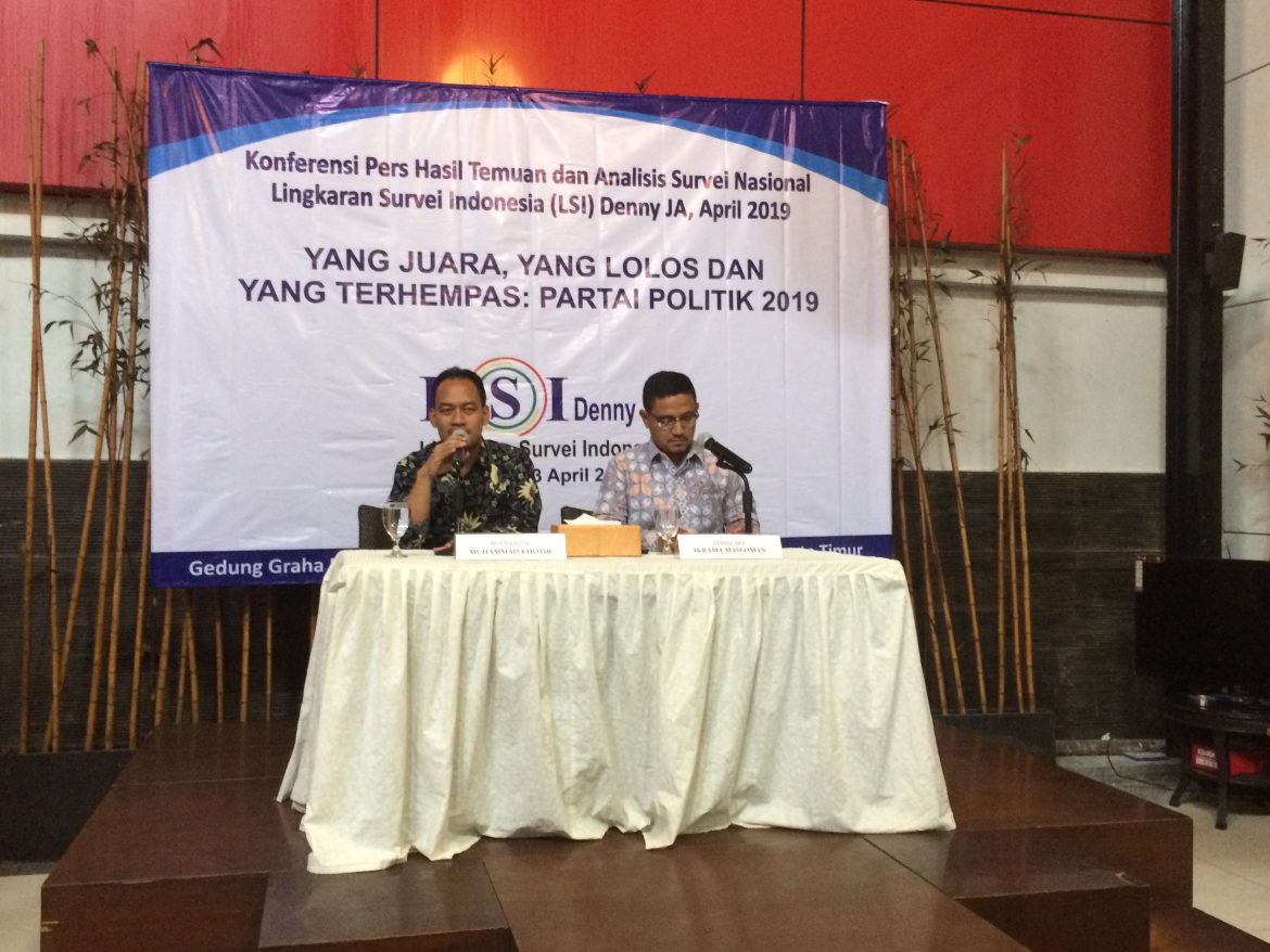 LSI Denny JA: PDIP Diambang Juara Pileg 2019