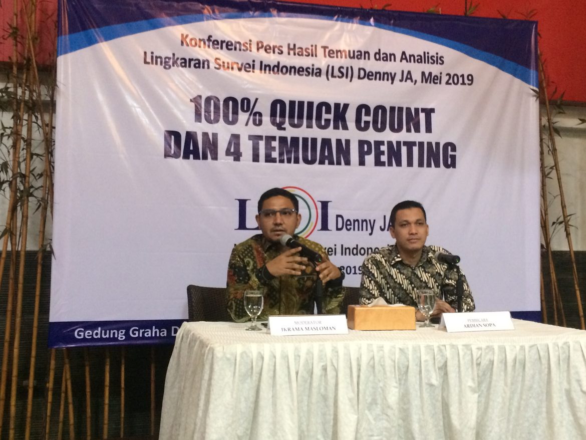 Survei LSI Denny JA: Jokowi-Ma’ruf Dipastikan akan Memimpin Republik Ini