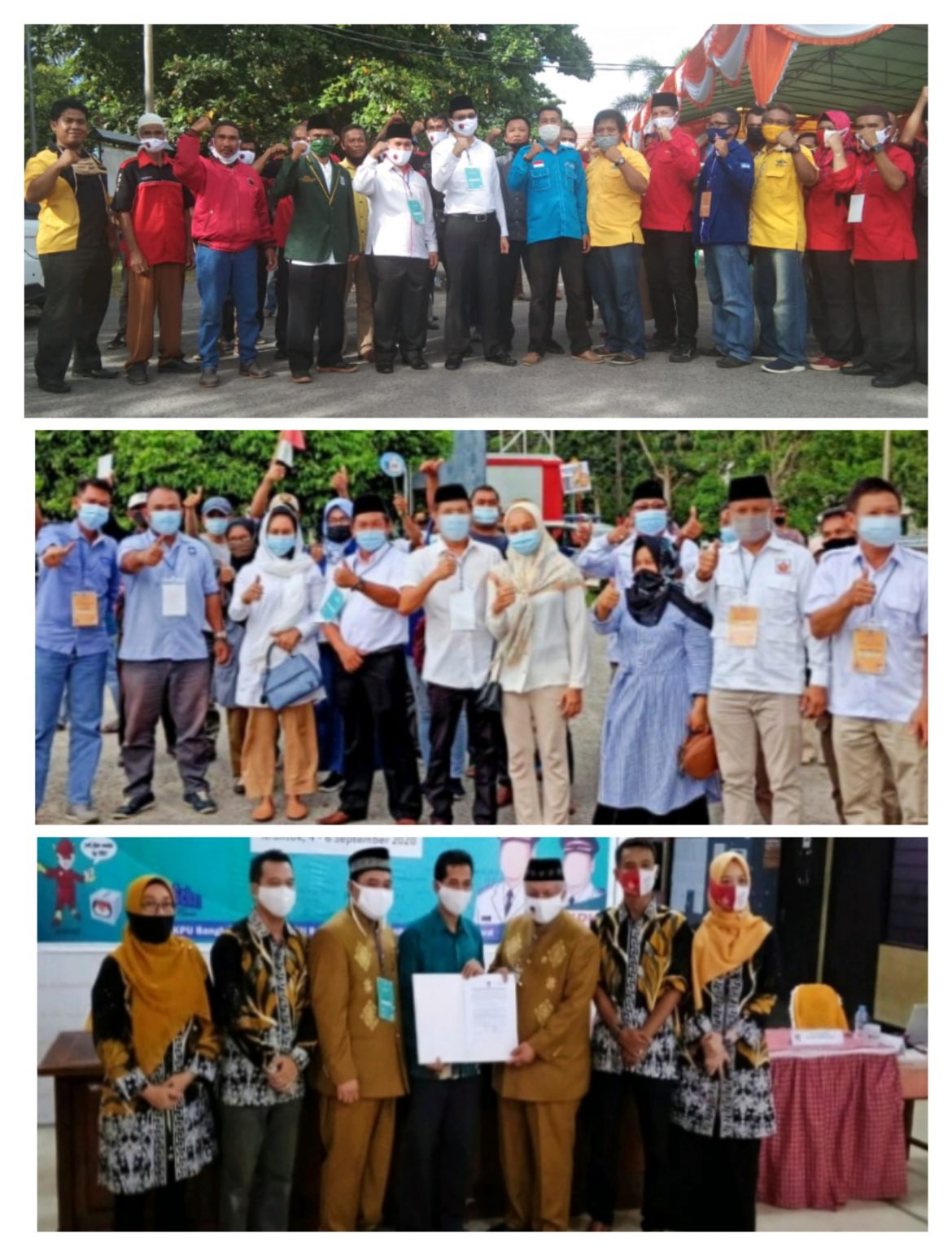 Pilkada Babar 2020, Tiga Paslon Resmi Mendaftar ke KPU