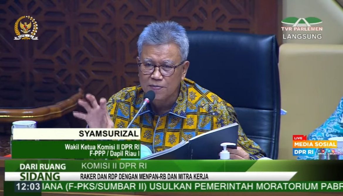 Wakil Ketua Komisi II DPR Fraksi PPP Syamsurizal