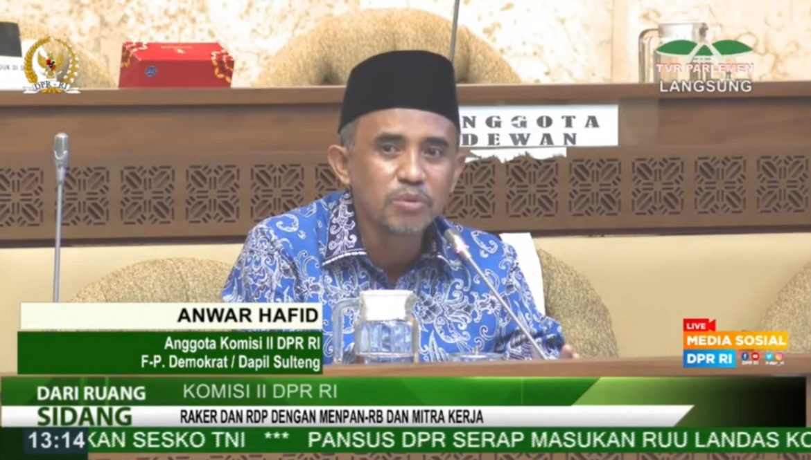 Anggota Komisi II DPR Fraksi Demokrat Anwar Hafid