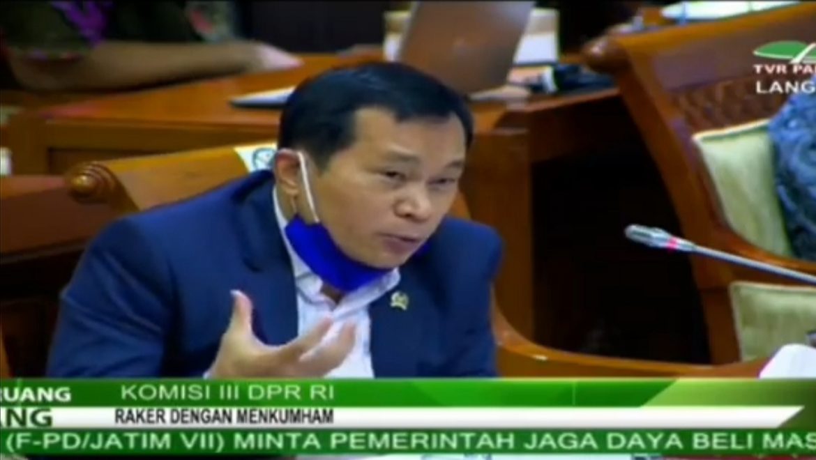 Anggota Komisi III DPR Fraksi Demokrat Santoso