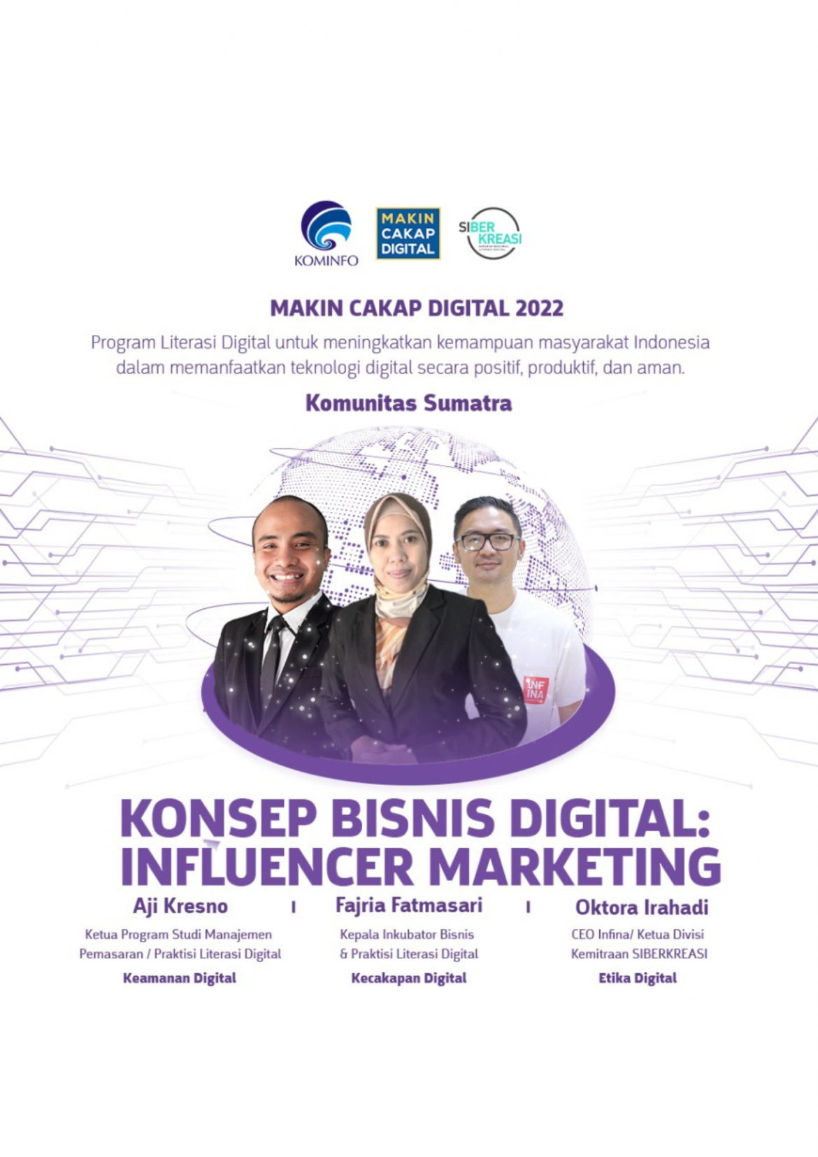 Webinar Bertema Konsep Bisnis Digital: Influencer Marketing Siap Digelar Kemenkominfo