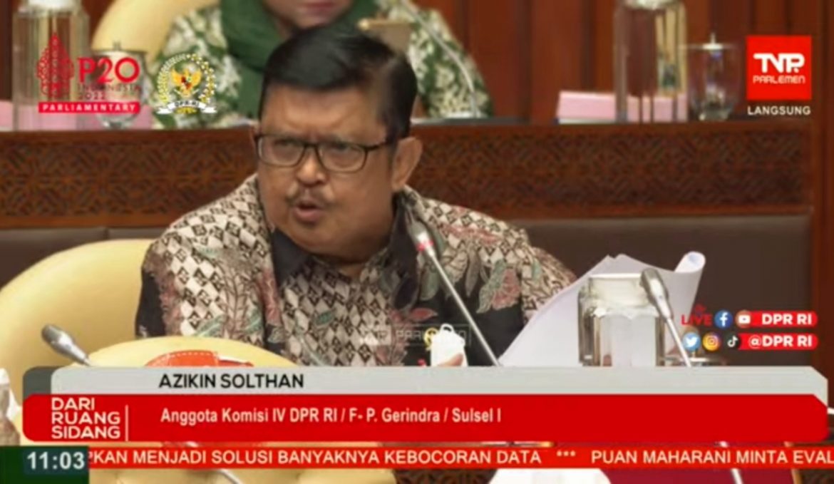 Anggota Komisi IV DPR Fraksi Gerindra Azikin Solthan