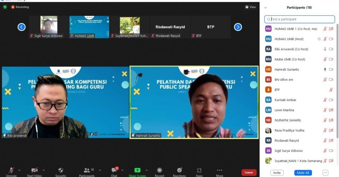 Adakan Festival UMB Ke-14, Universitas Mercu Buana Juga Beri Pelatihan Puclic Spekaing Untuk Para Guru Se-Indonesia