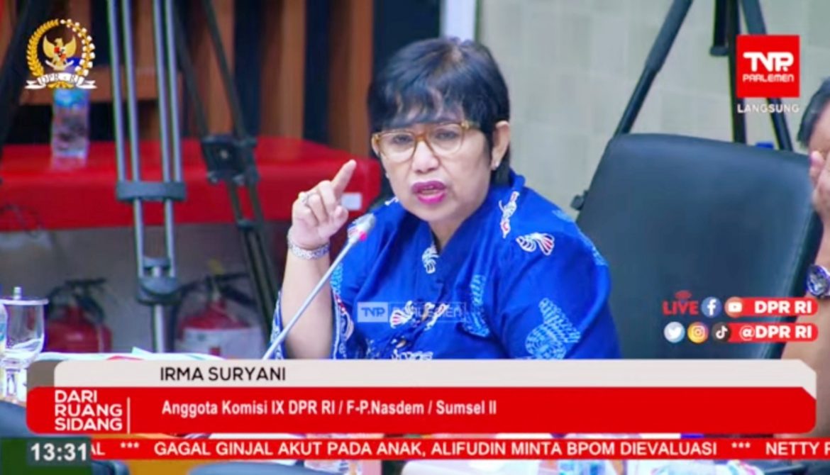 Anggota Komisi IX DPR Fraksi NasDem Irma Suryani Chaniago