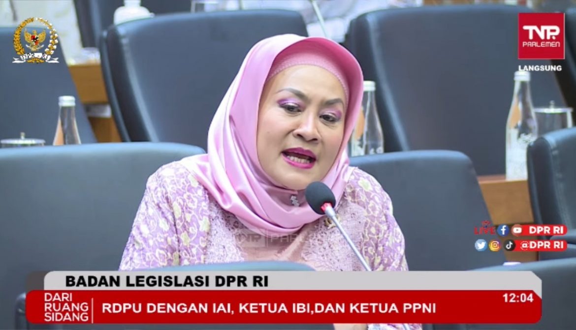 Anggota Komisi IX DPR Fraksi Golkar Wenny Haryanto (tangkapan layar youtube)