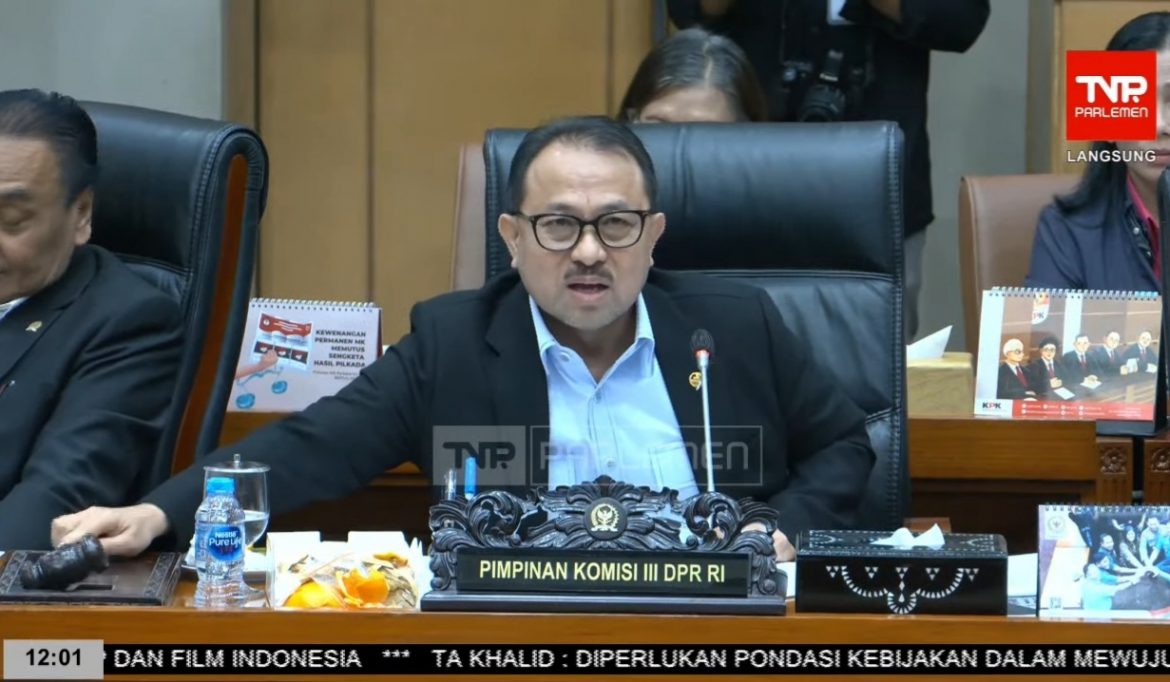Wakil Ketua Komisi III DPR Fraksi PAN Pangeran Khairul Saleh
