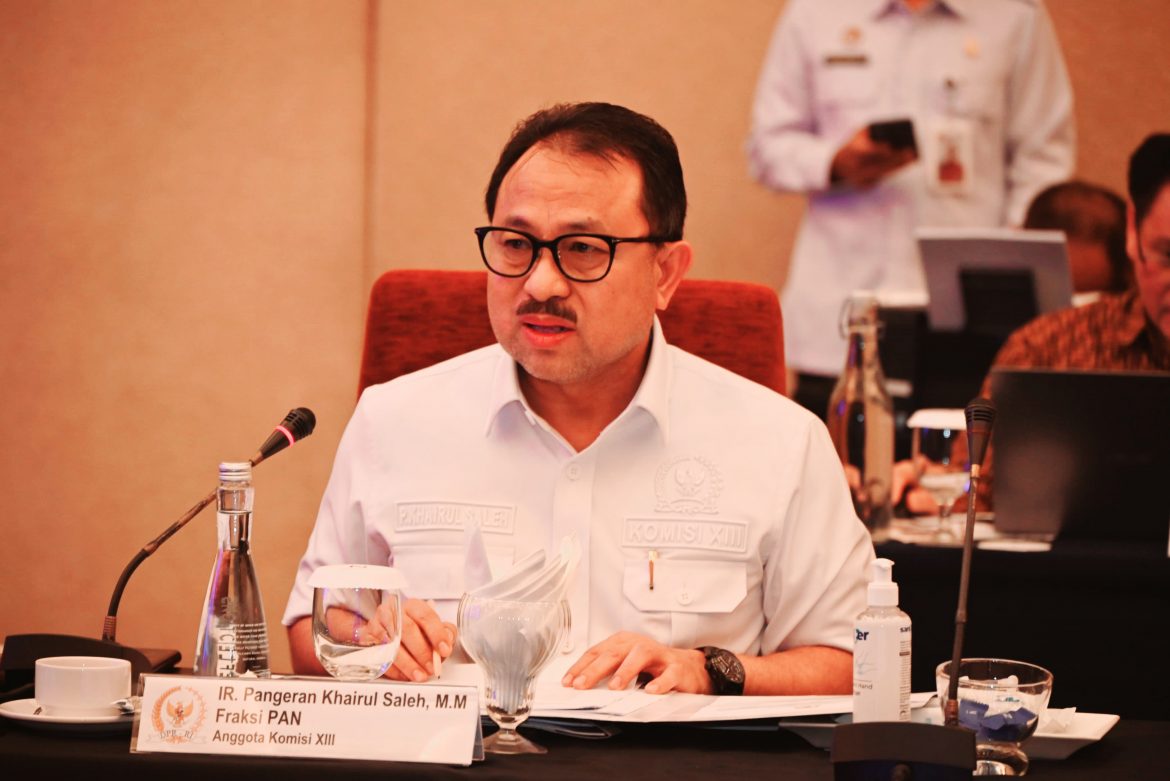 Anggora Komisi XIII DPR Fraksi PAN Pangeran Khairul Saleh